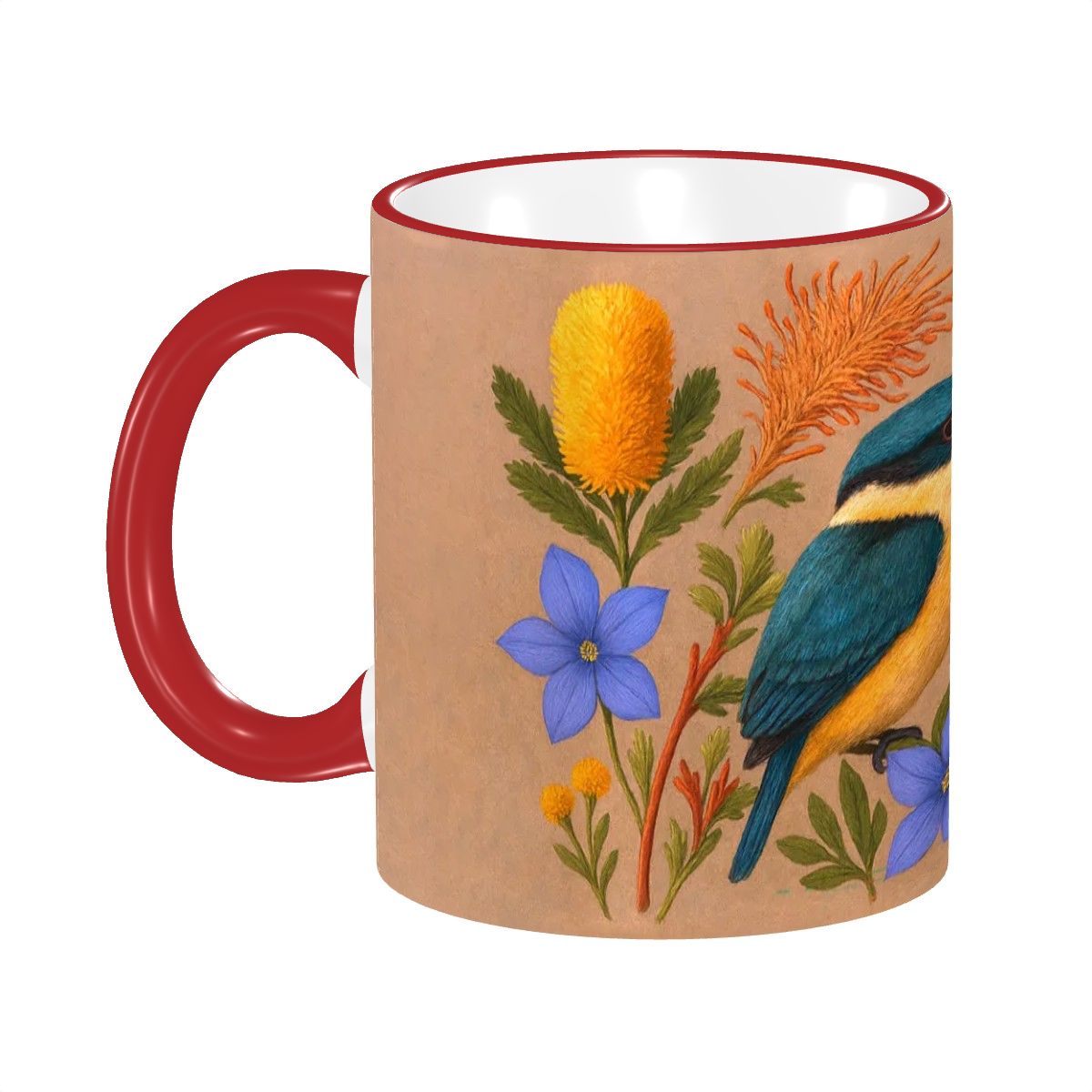 Kingfisher Bird Water Painting Custom Design Mug