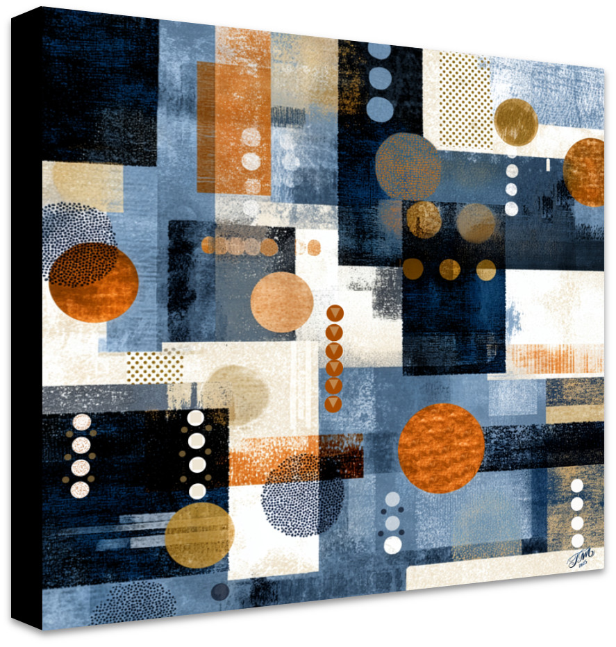 Echoes of Geomentry Square Canvas Art Print