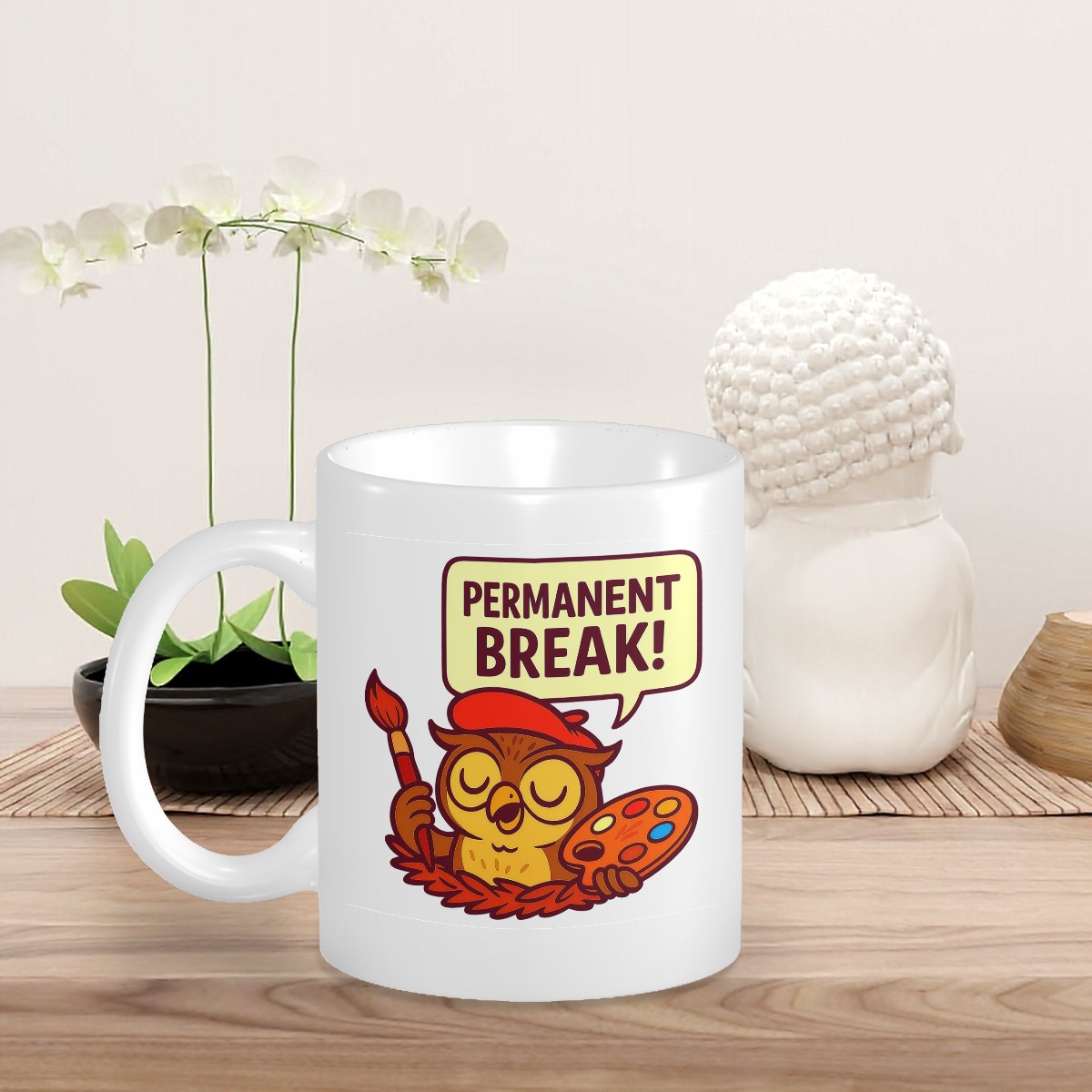 Permanent Break Owl Custom Design Mug