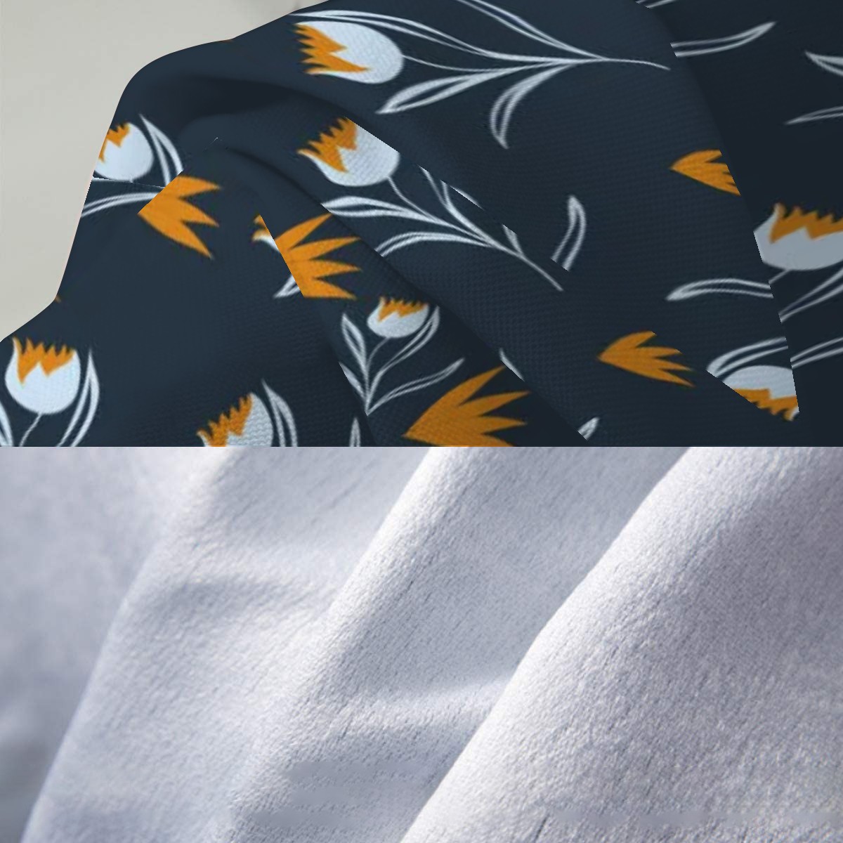 Golden Blue Elegance Sofa Cover