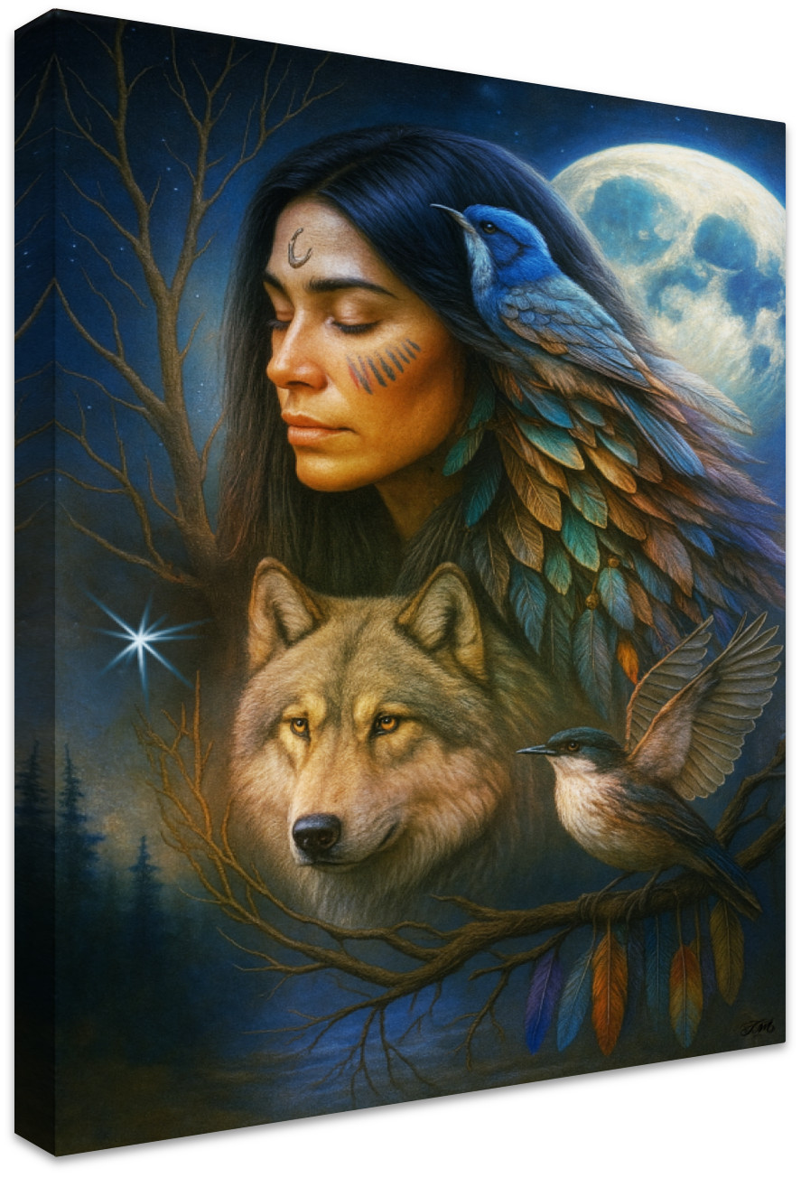 Wilderness Moon Canvas Art Print