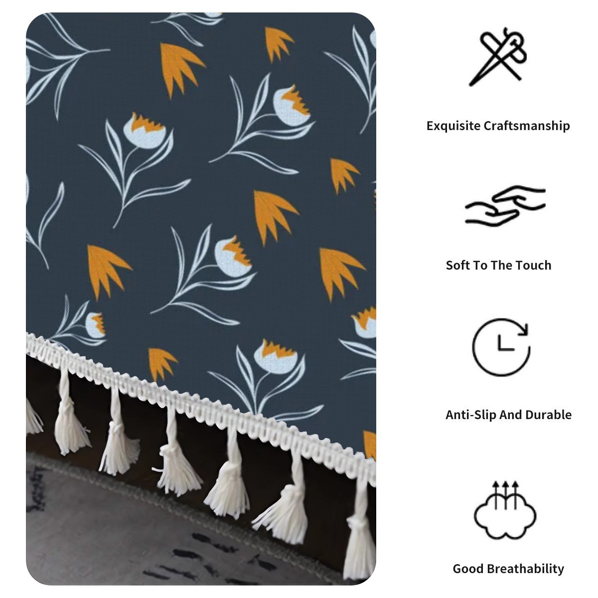 Golden Blue Elegance Sofa Cover