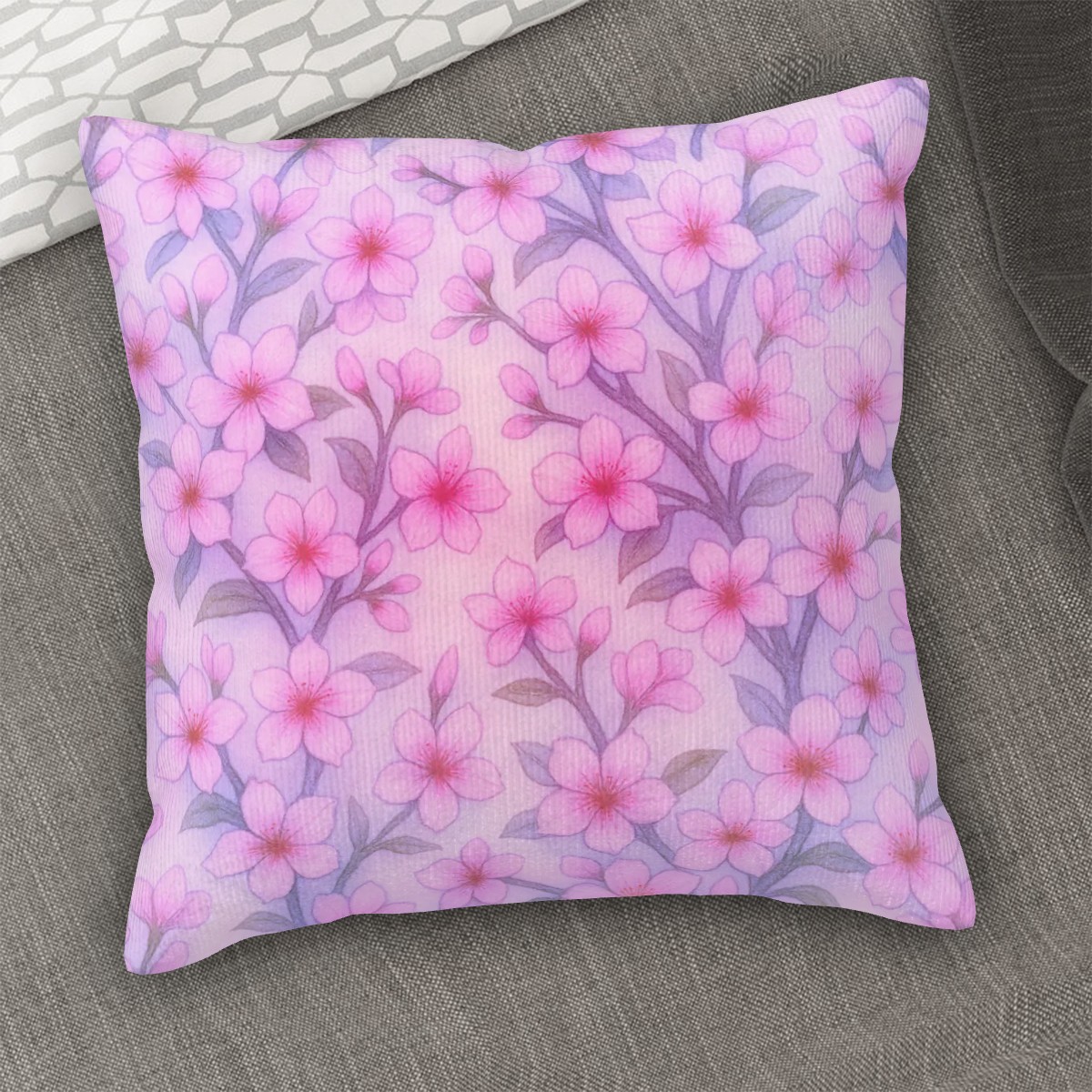 Sakura Bloom - Corduroy Cushion Covers Sets
