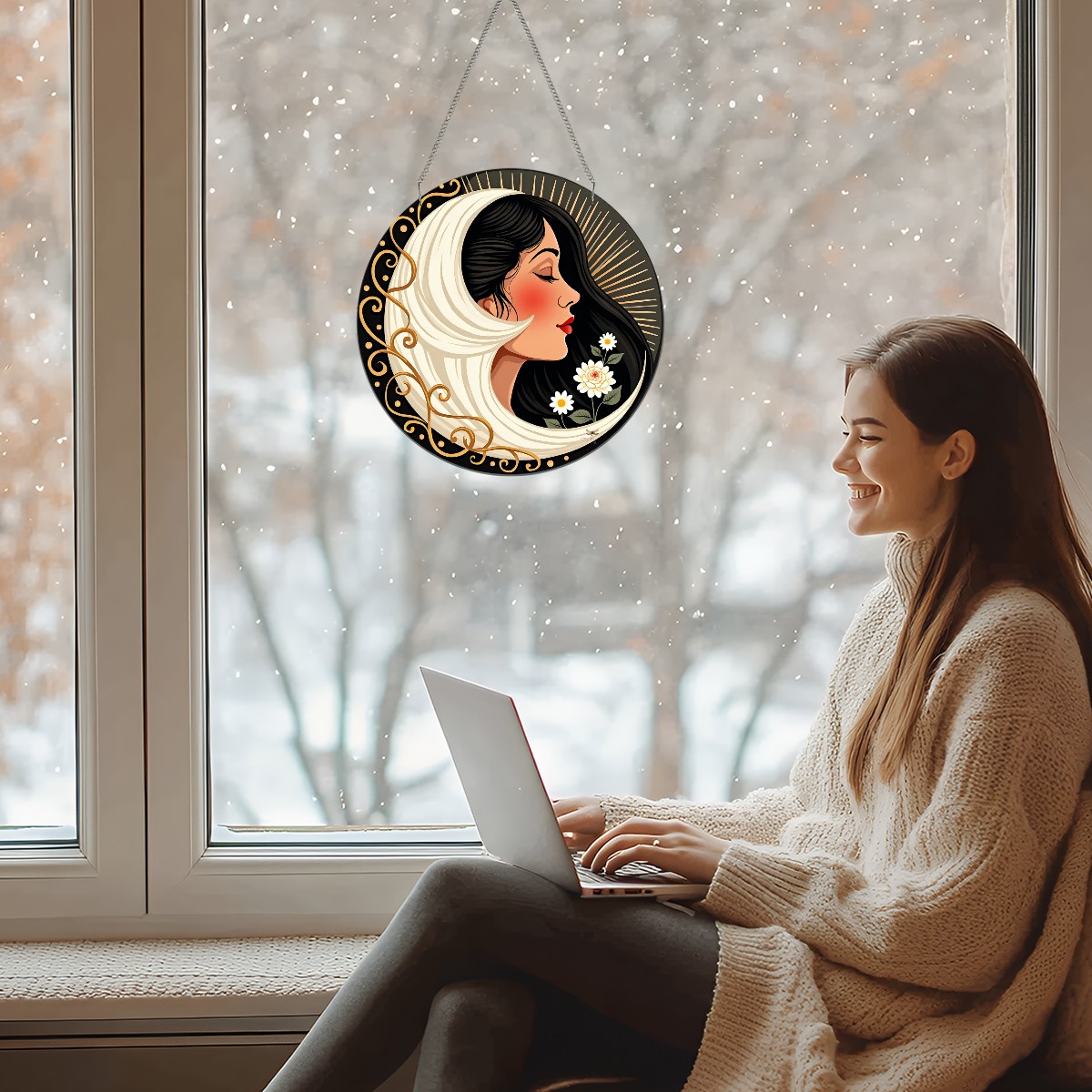 She Blooms in Silence Wall Art