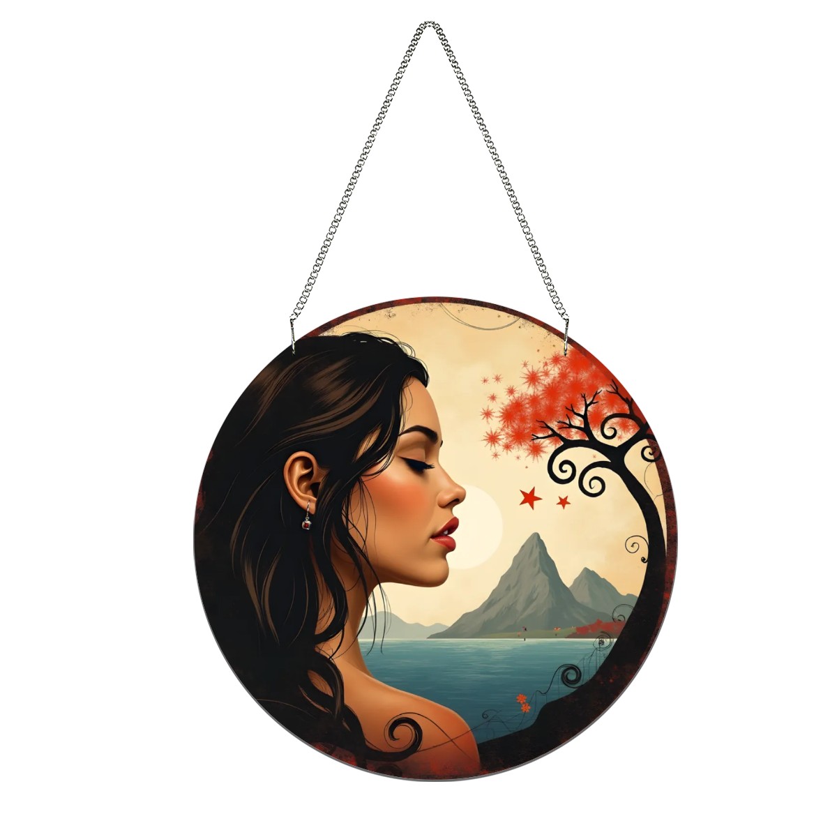 Whispers beyond Trees - Round Wall Art Decor