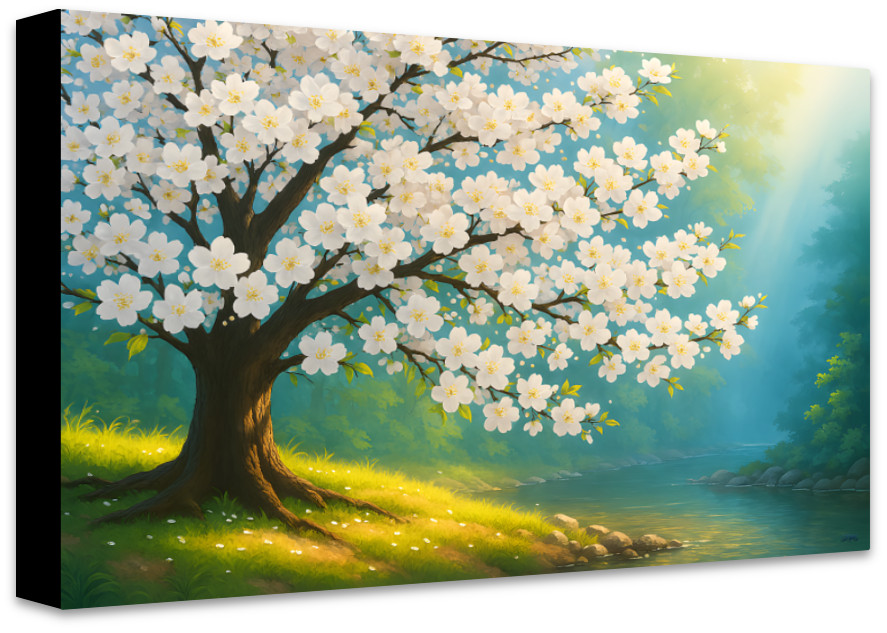 Blossoming Tree Canvas Digital Art Print