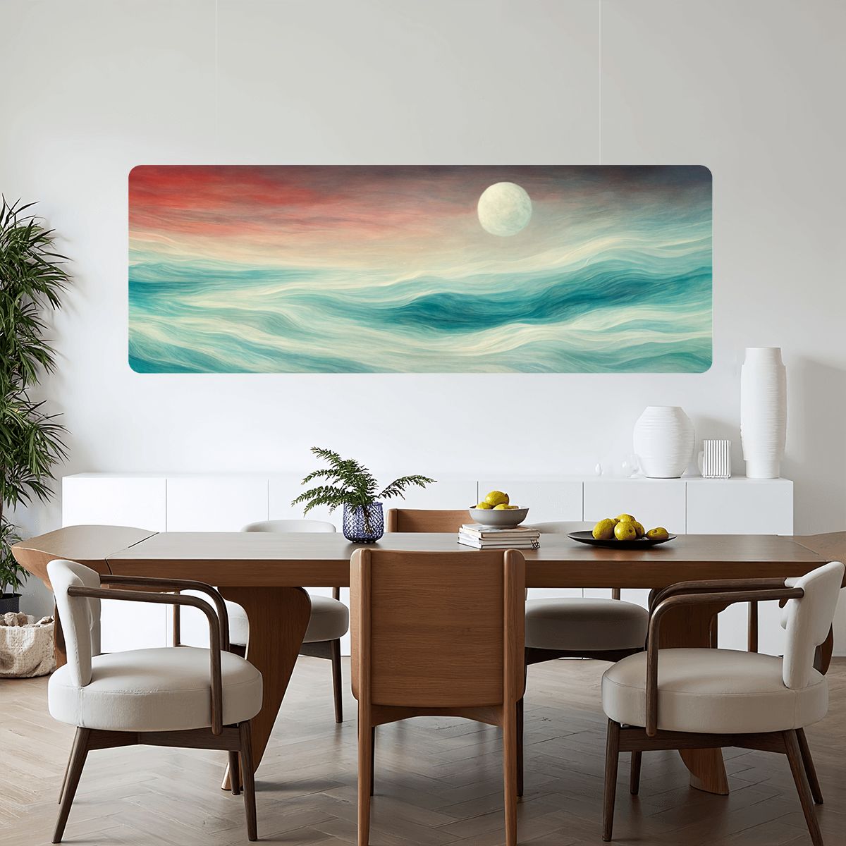 Where the Moon Whispers to the Sea- Sound Absorbing Ceiling Lamp