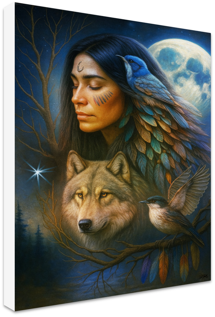 Wilderness Moon Canvas Art Print