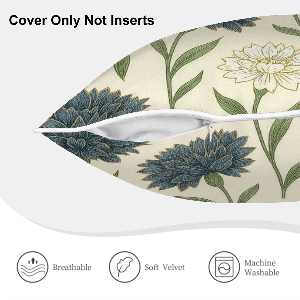 Celestial Meadow Velvet Bordered Cushion Covers 