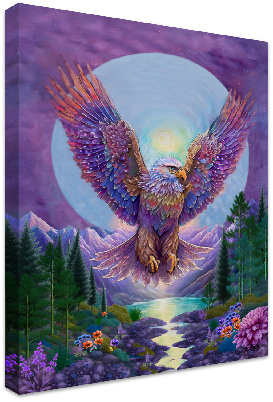  Eagle Amethyst Printed Canvas Art