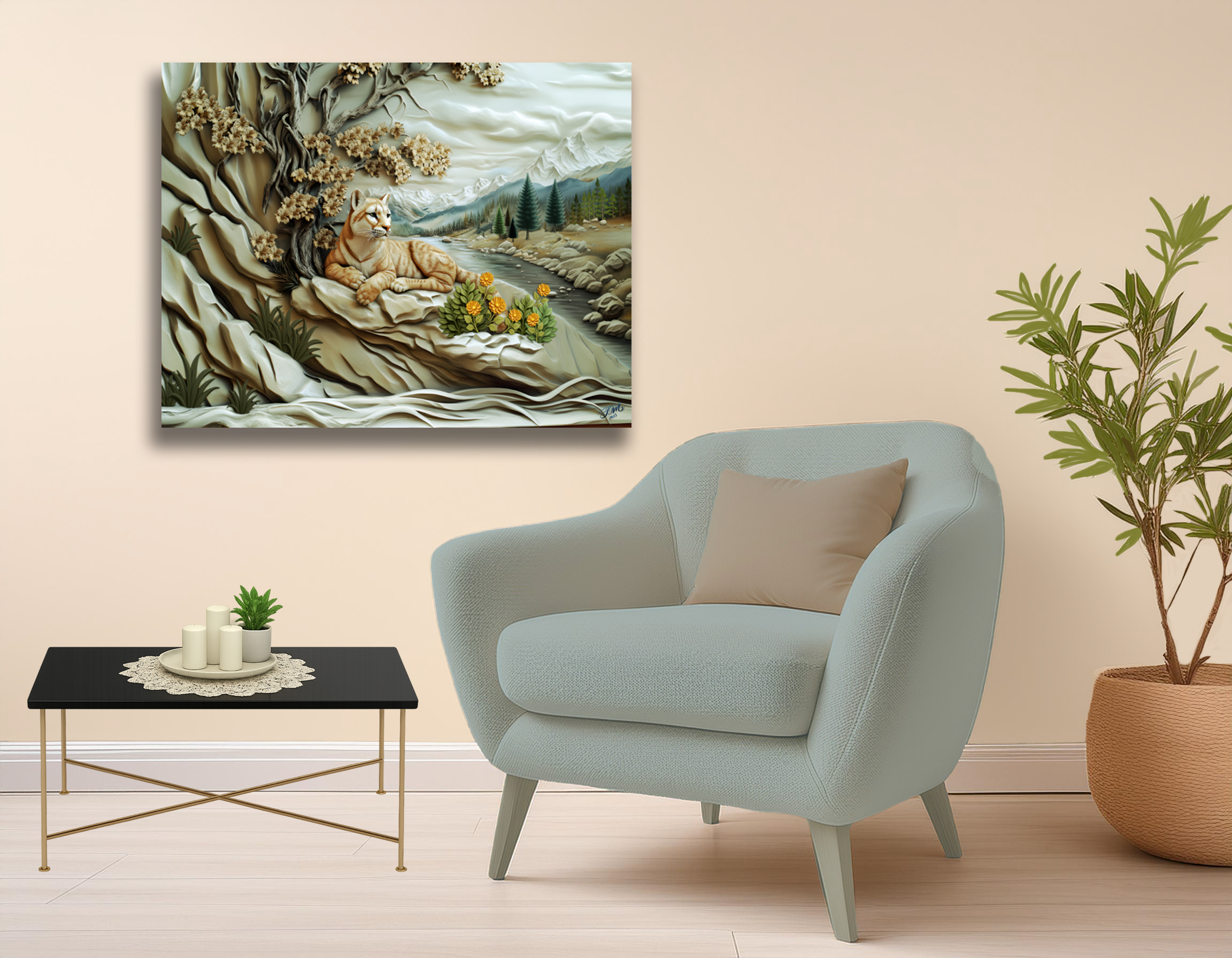 Autumn Watch Wooden Wall Art Print