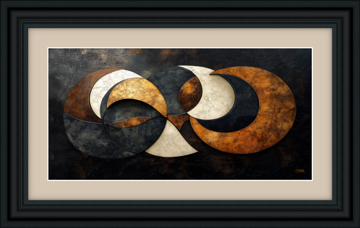 Celestial Leather Texture Look Framed Print