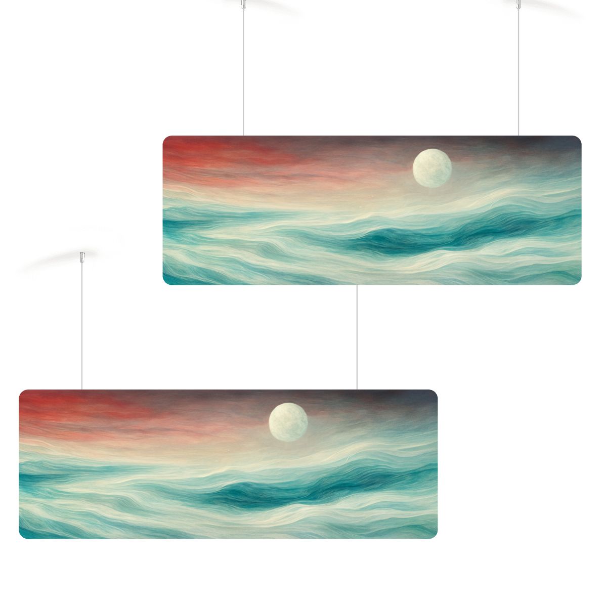 Where the Moon Whispers to the Sea- Sound Absorbing Ceiling Lamp