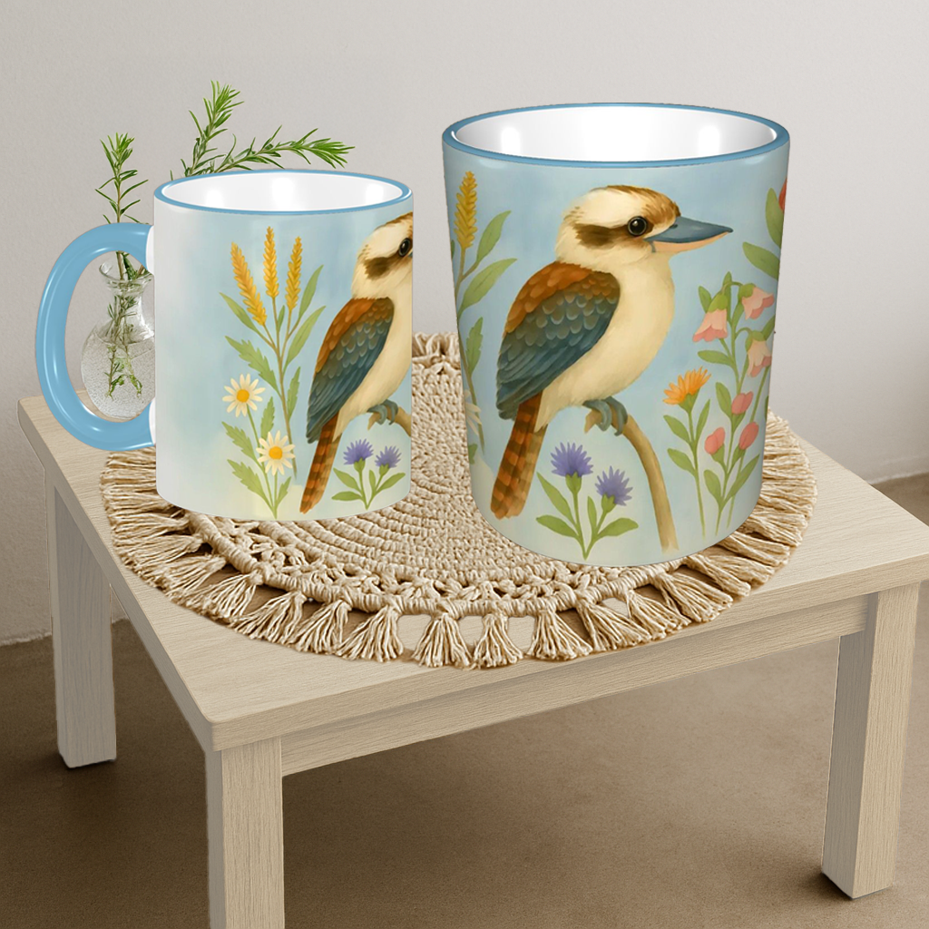 Laughing Kookaburra Blue Mug