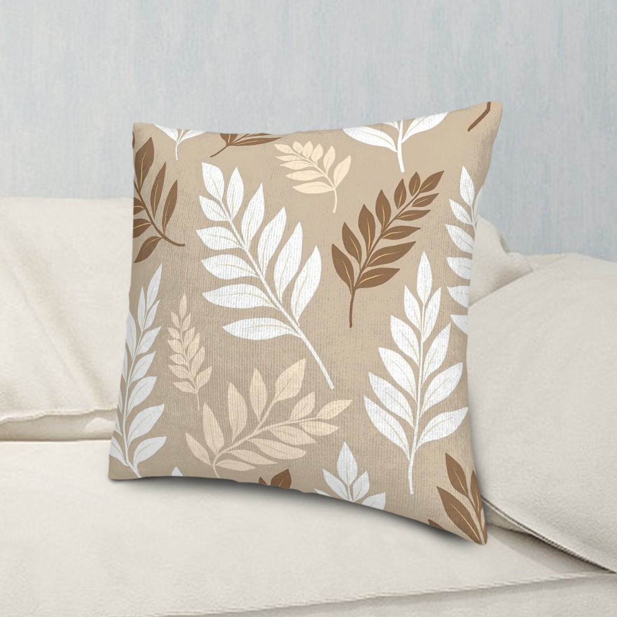 Fern Leaves Throw Pillow Covers ( Set of 2)