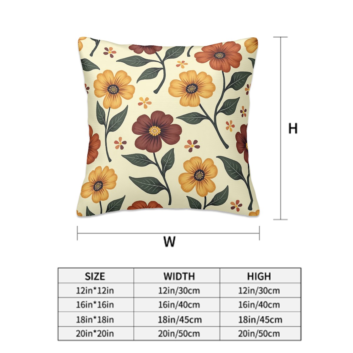 Floral and Solid Decorative Cushion Covers Set