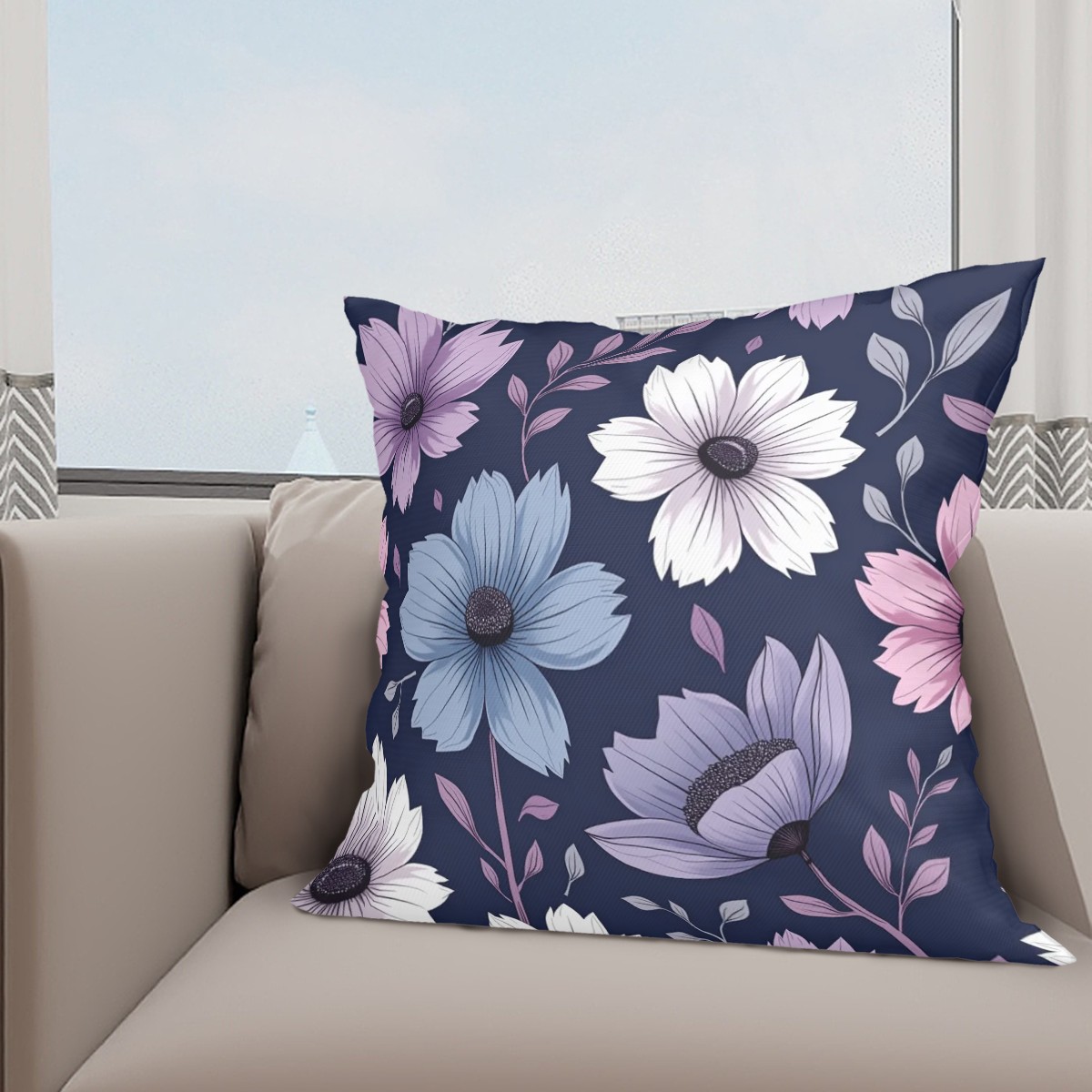 Evening Garden Decorative Throw Pillow Cover Set of 4