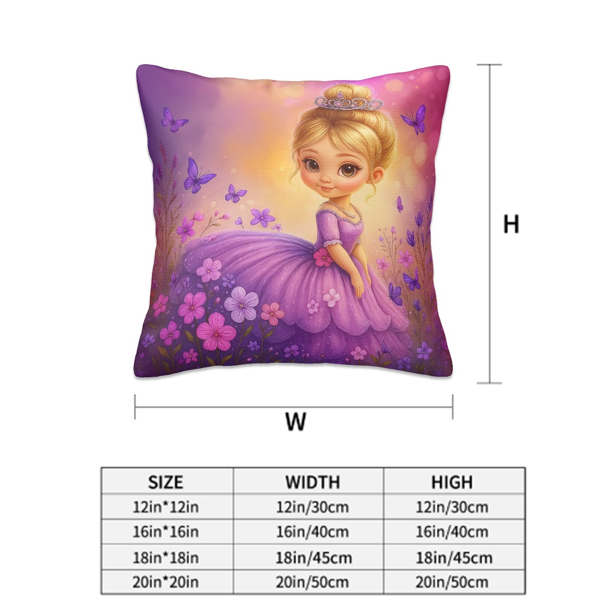Pretty Princess - all Seasons Throw Pillow Covers Set of 2