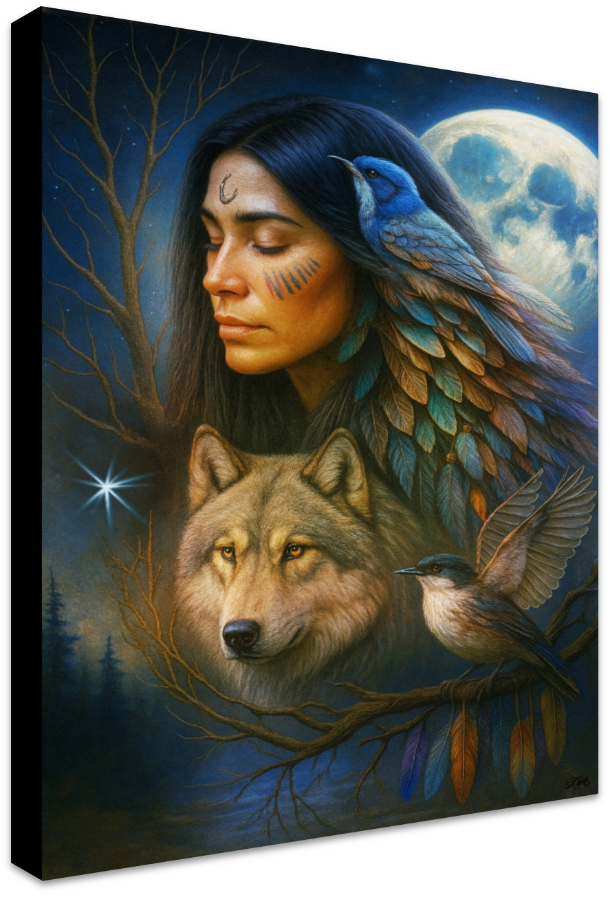 Wilderness Moon Canvas Art Print