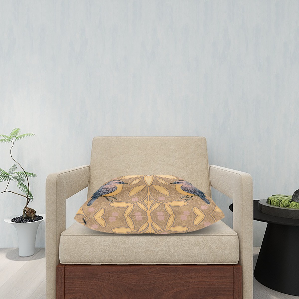 Feather Blooms Decorative Throw Pillow Covers (Set of 2)