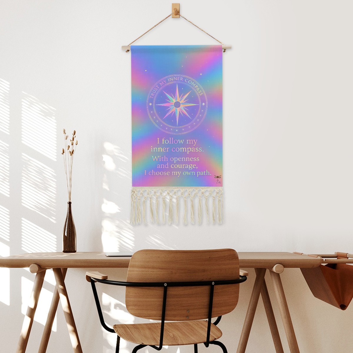 My Own Compass  Inspirational Wall Decor