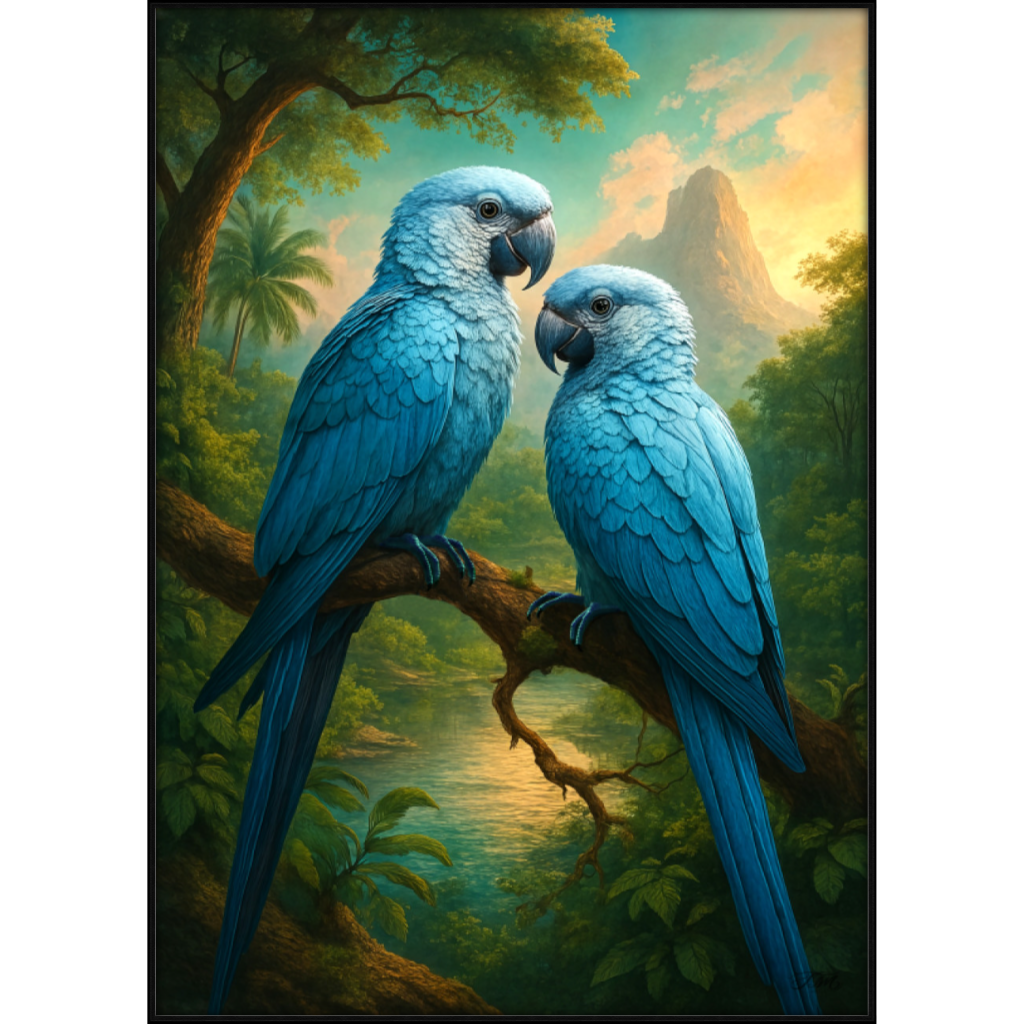 Echoes of Azul - Fine Art Canvas Digital Art Print