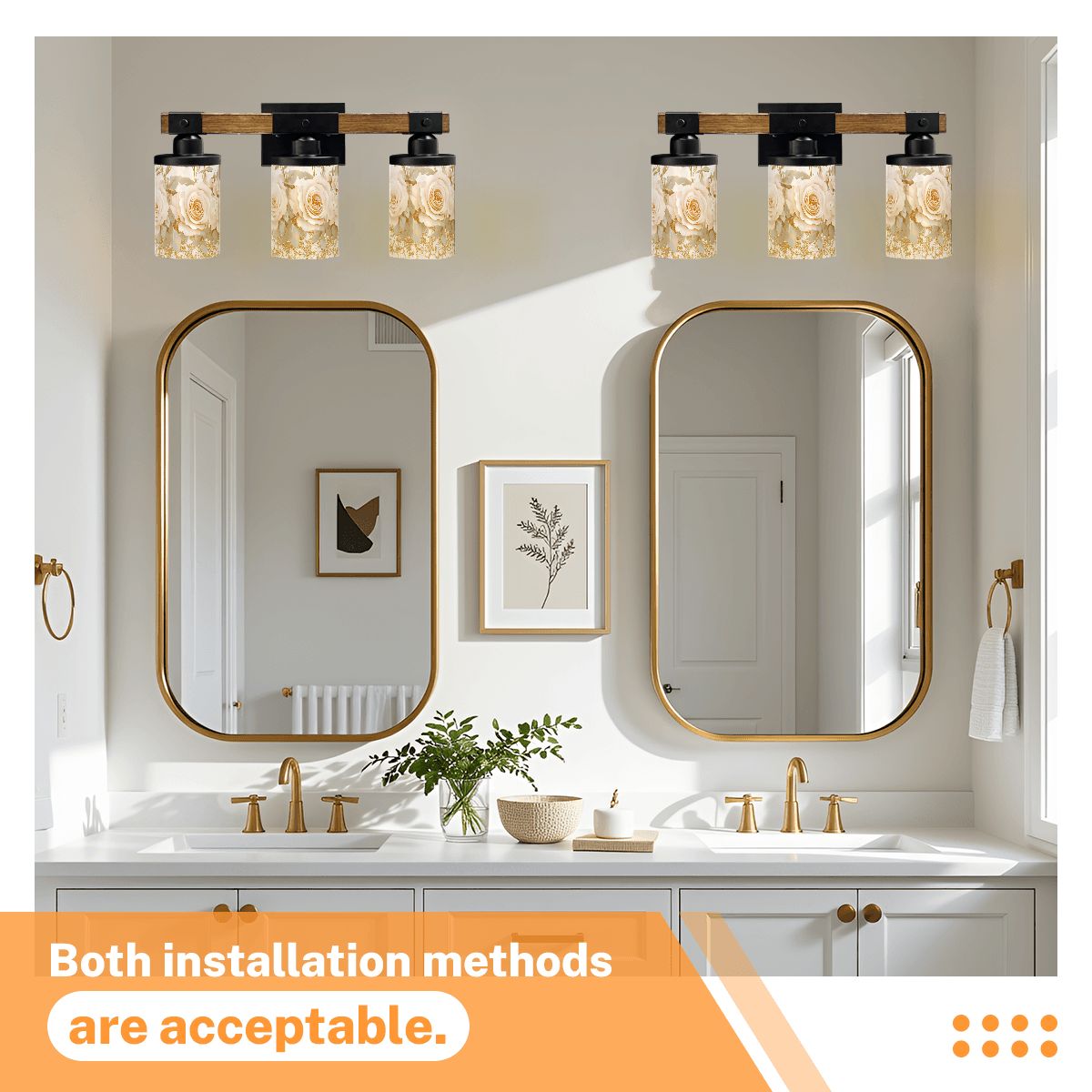 Blushing Rose Vanity Lighting