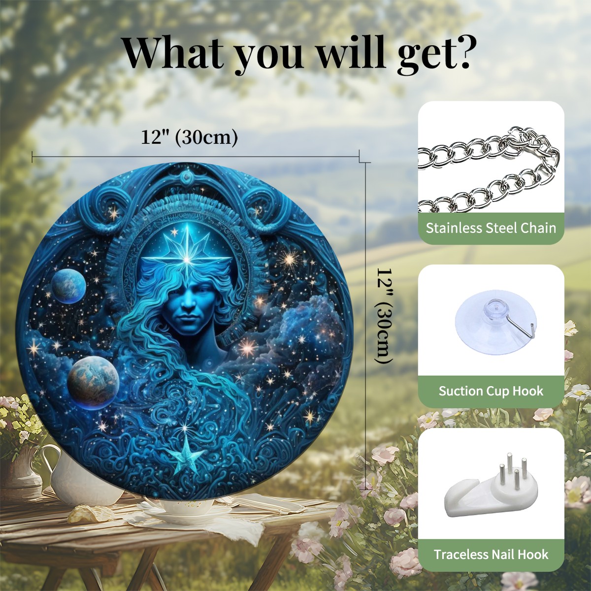 Aquarius Zodiac - Acrylic Window Hanging Ornament