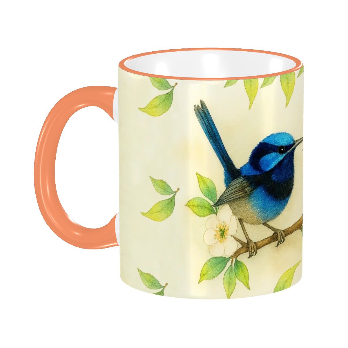 Blue Wren Ceramic Custom Design Mug