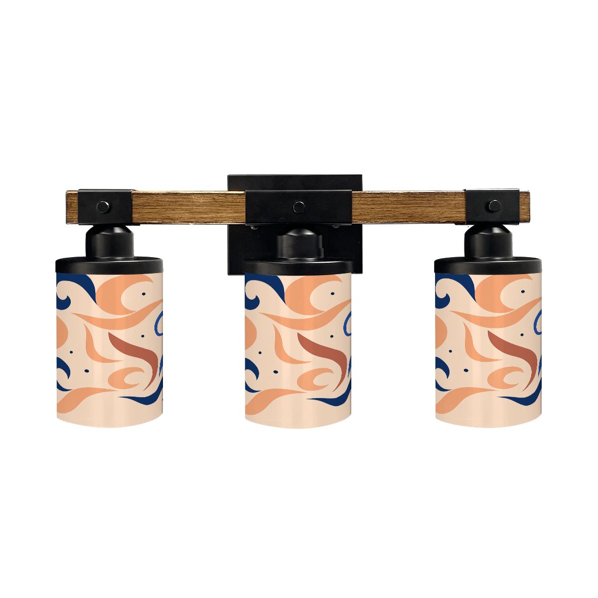 Swirl and Ember Modern Artistic Wall Light Fixture