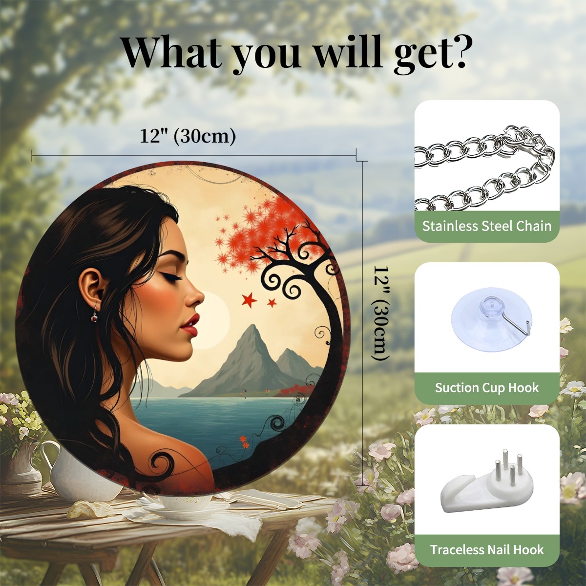 Whispers beyond Trees - Round Wall Art Decor