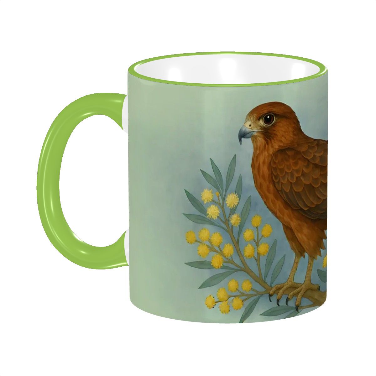 Brown Falcon Water Painting Custom Design Mug