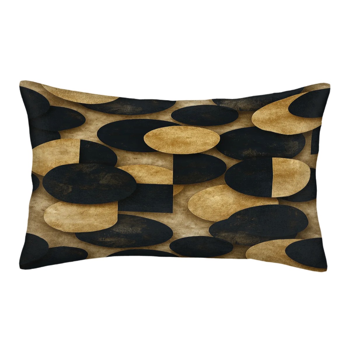 Echo's of Duality Geometric Pattern Set of 4 + 1 Long Plush Cushion Covers