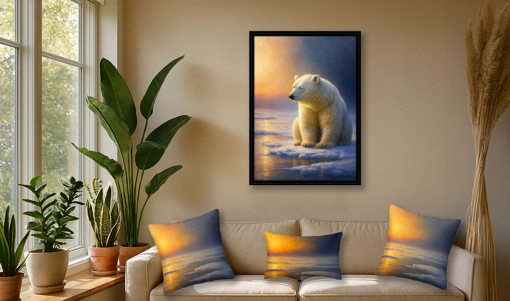 Arctic Bear Canvas Print Or Framed