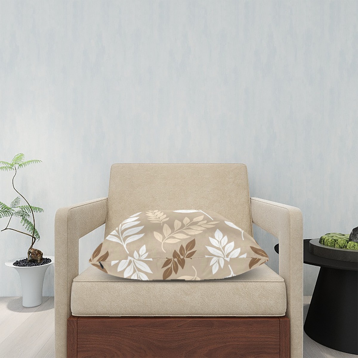 Fern Leaves Throw Pillow Covers ( Set of 2)