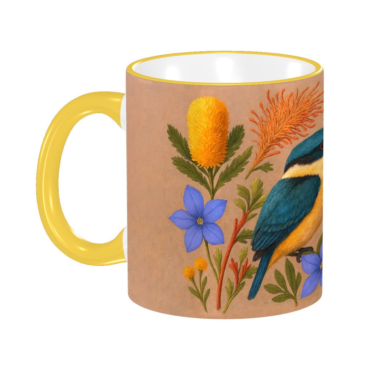 Kingfisher Bird Water Painting Custom Design Mug