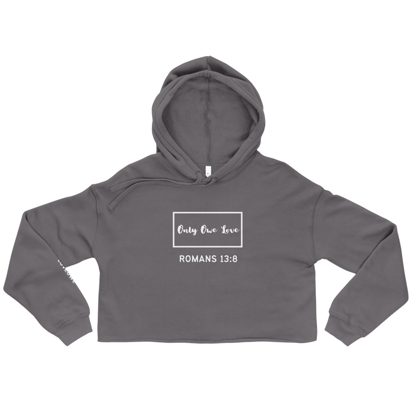 "ROMANS 13:8"  Cropped Hoodie 