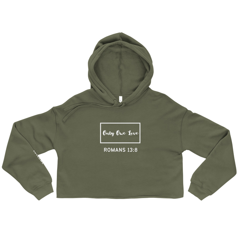 "ROMANS 13:8"  Cropped Hoodie 