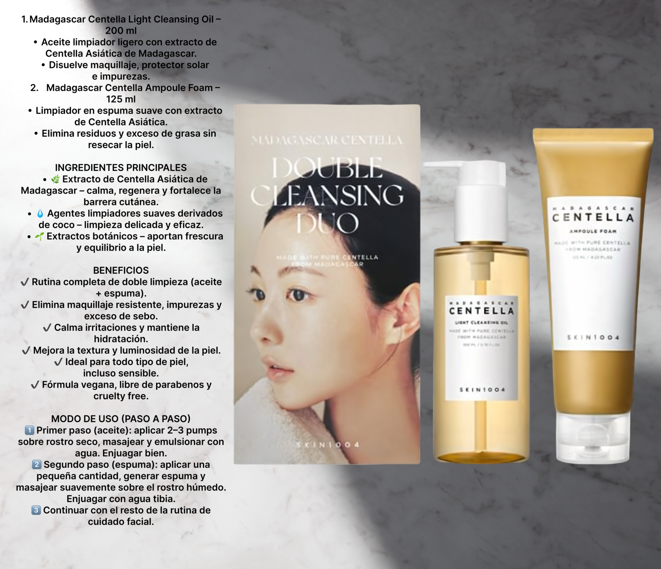 Madagascar Centella Double Cleansing Set