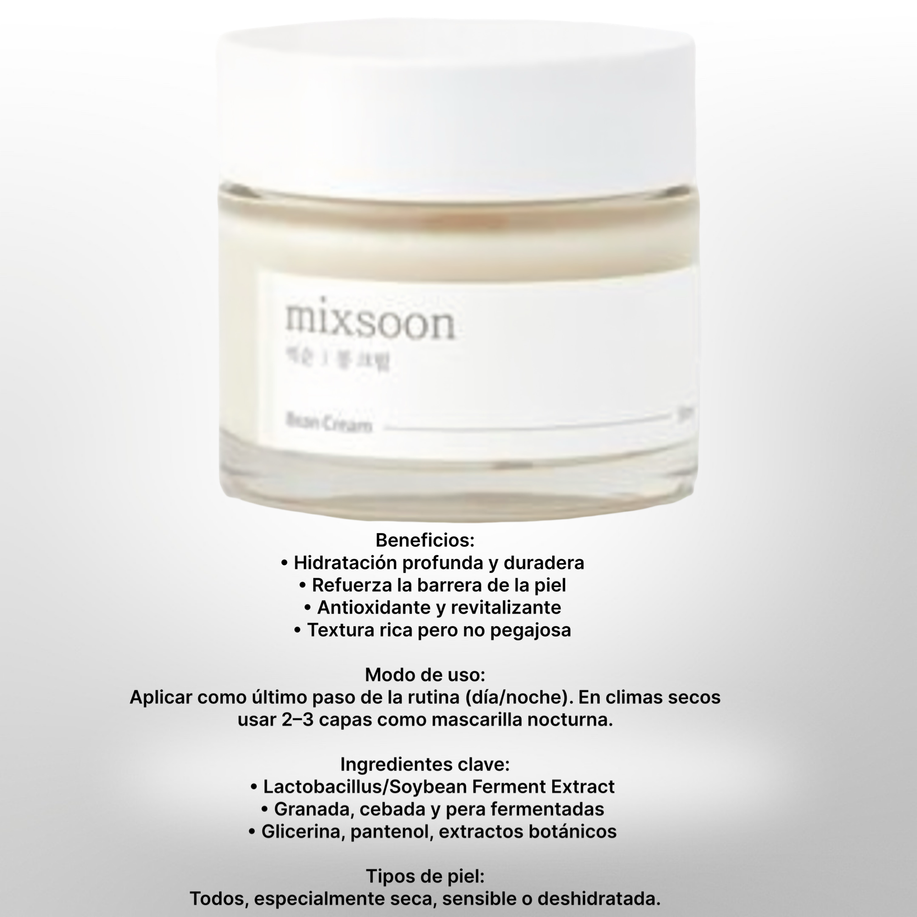 Crema facial Mixsoon Bean 50ml