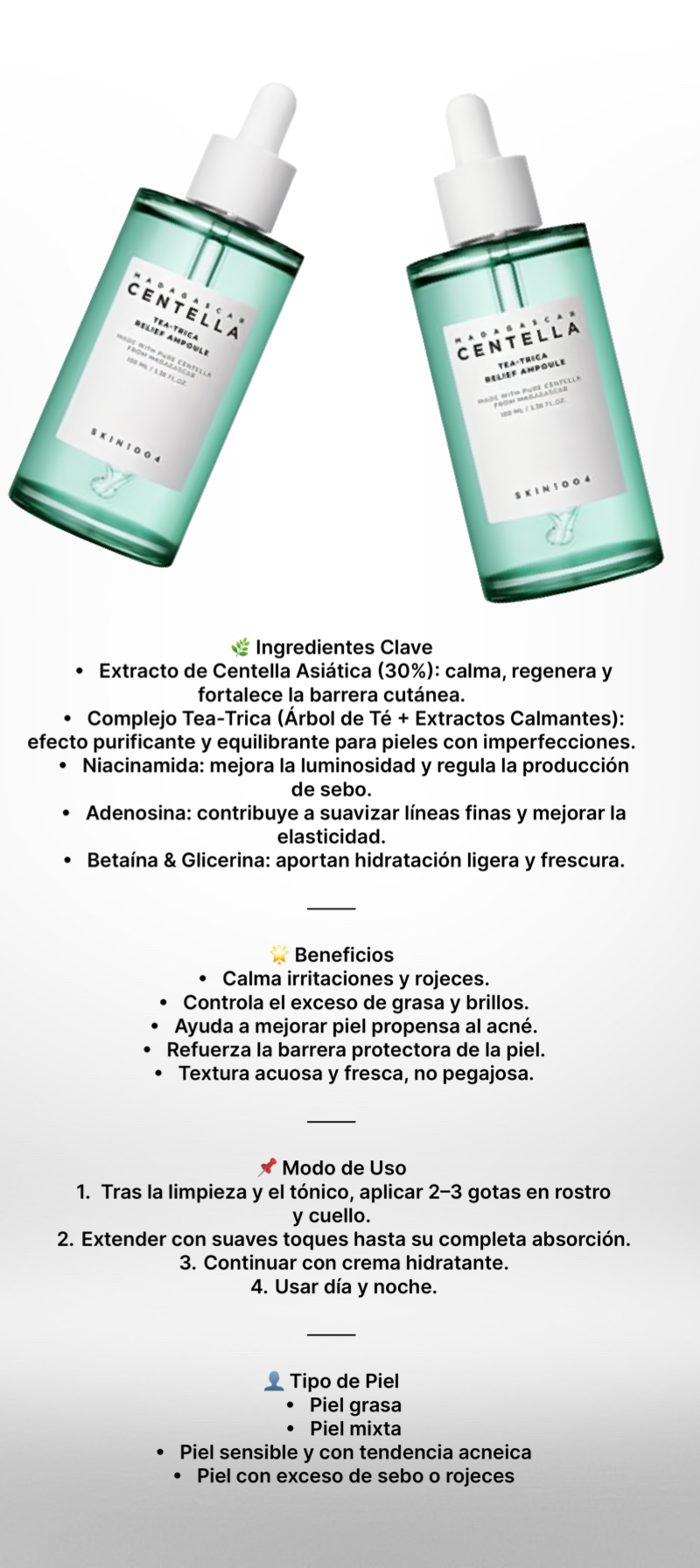 Ampolla Centella Madagascar tea-trica relief 100ml