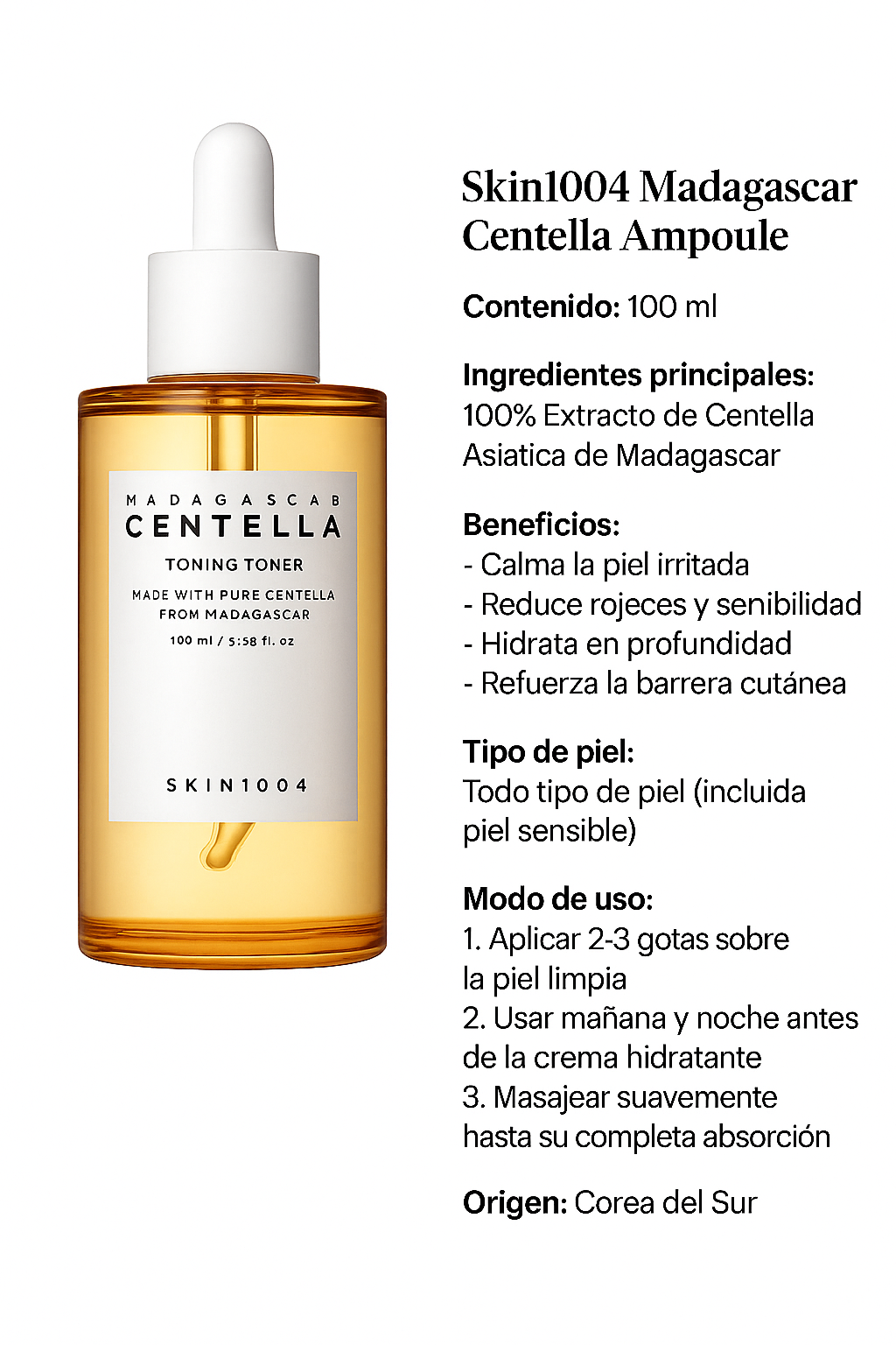 Ampolla de Centella de Madagascar 100ml