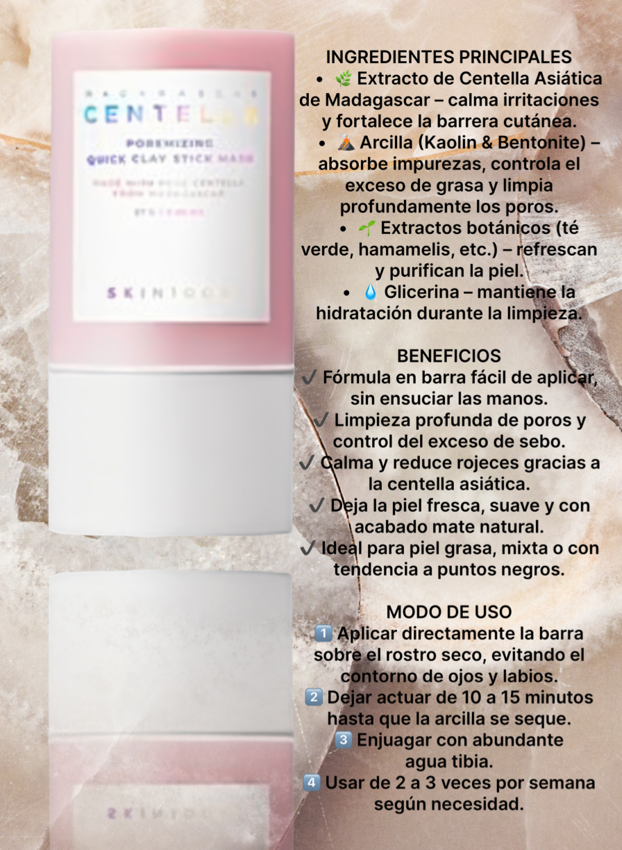 Mascarilla de Arcilla en Barra Centella