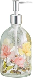 Glass Soap Dispenser Bottle with Pump,Refillable Liquid Hand Dispenser for Bathroom, Kitchen Soap Dispenser 17 oz