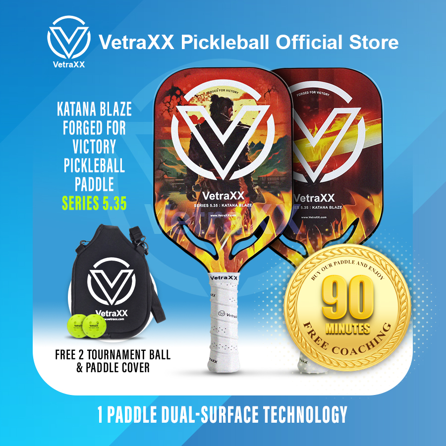 VetraXX DUAL Surface Pickleball Paddle Series 5.35 Katana Blaze