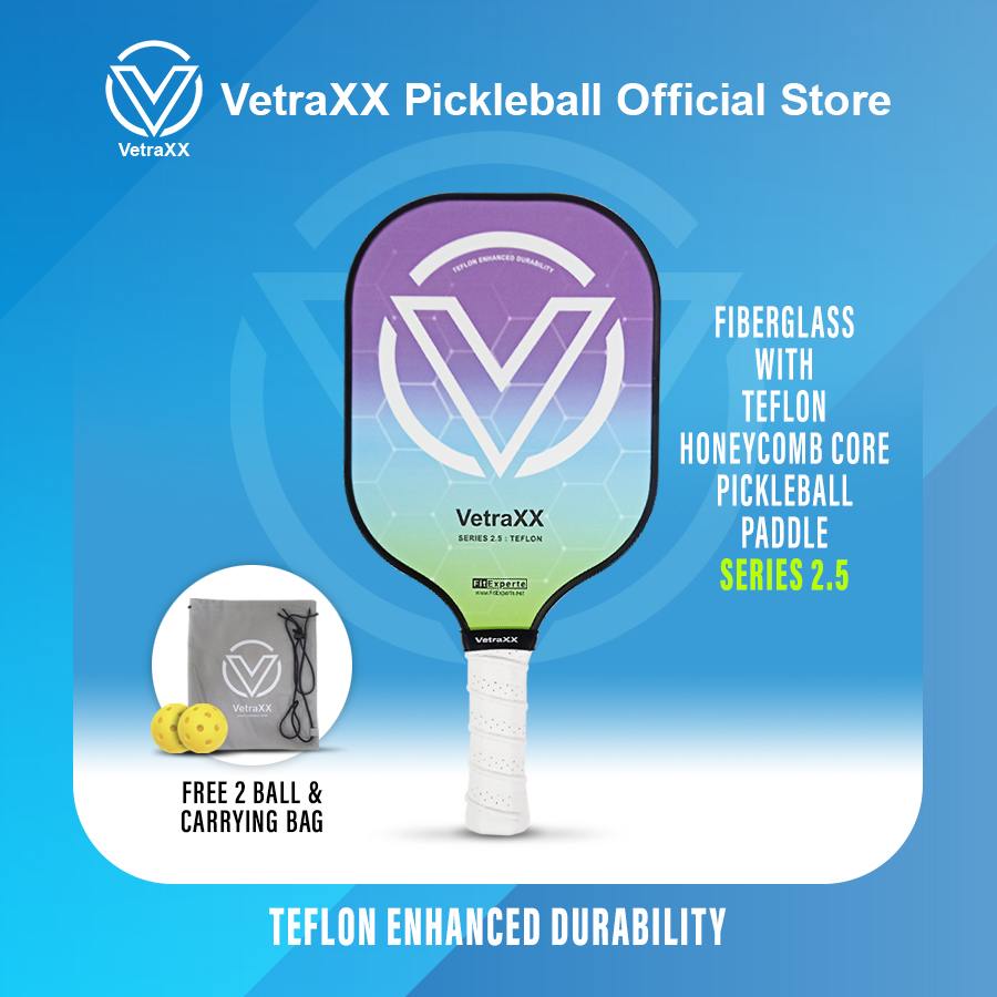 VetraXX Pickleball Paddles Series 2.5 Teflon Racket Paddle Ball Grip
