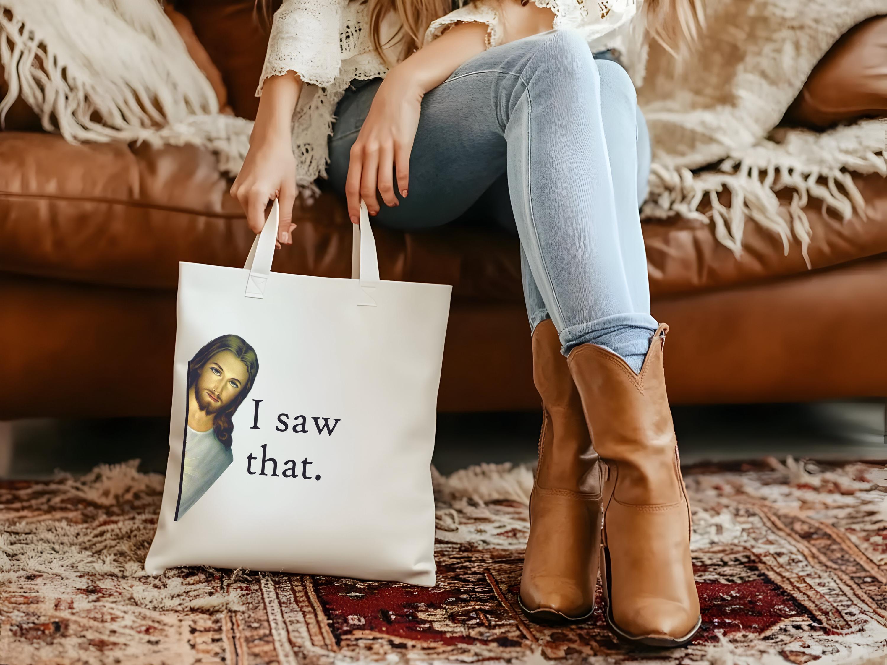 I Saw That Jesus Canvas Tote Bag