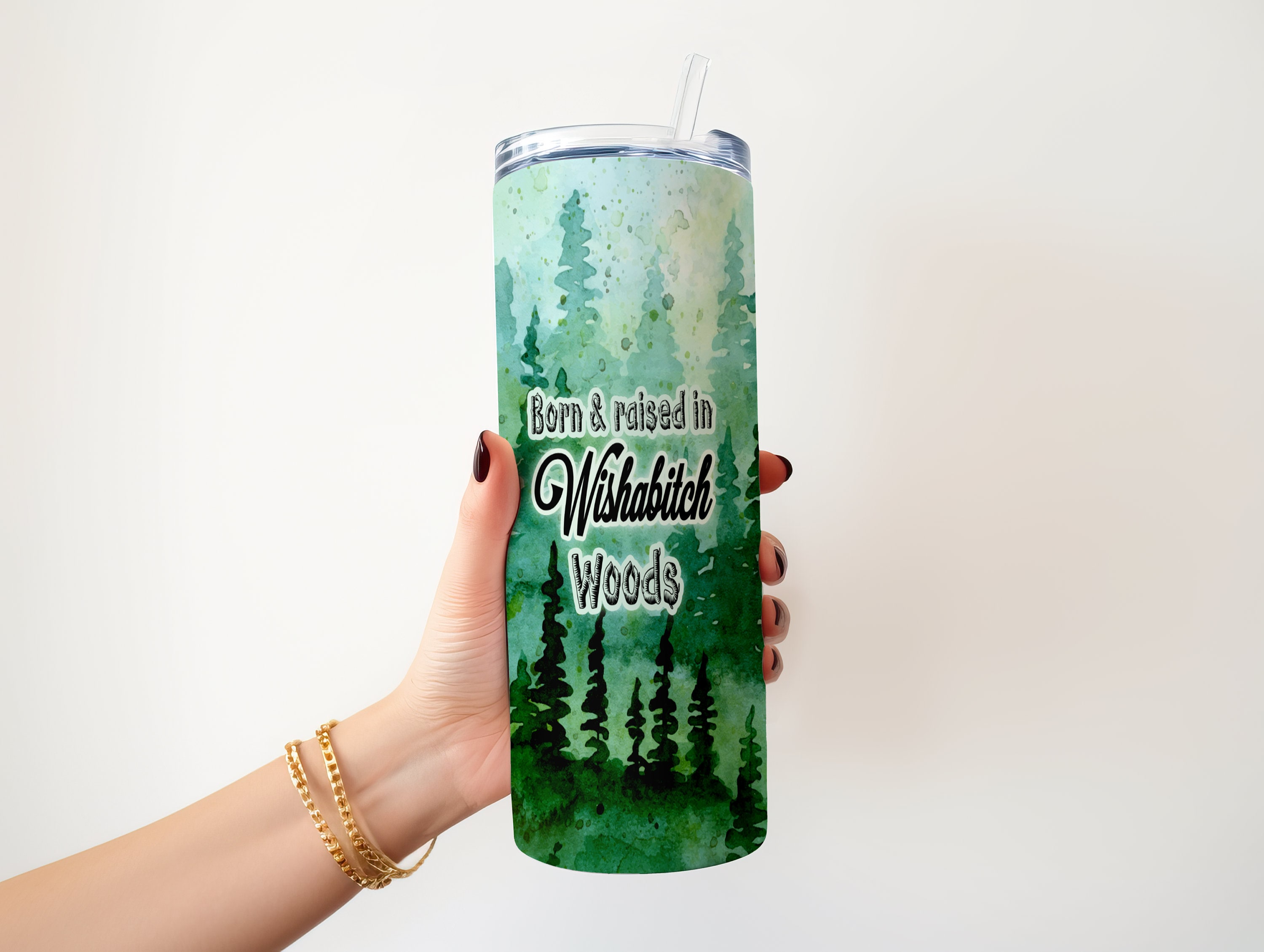 Born & Raised In Wishabitch Woods 20oz Insulated Hot/Cold Stainless Steel Tumbler