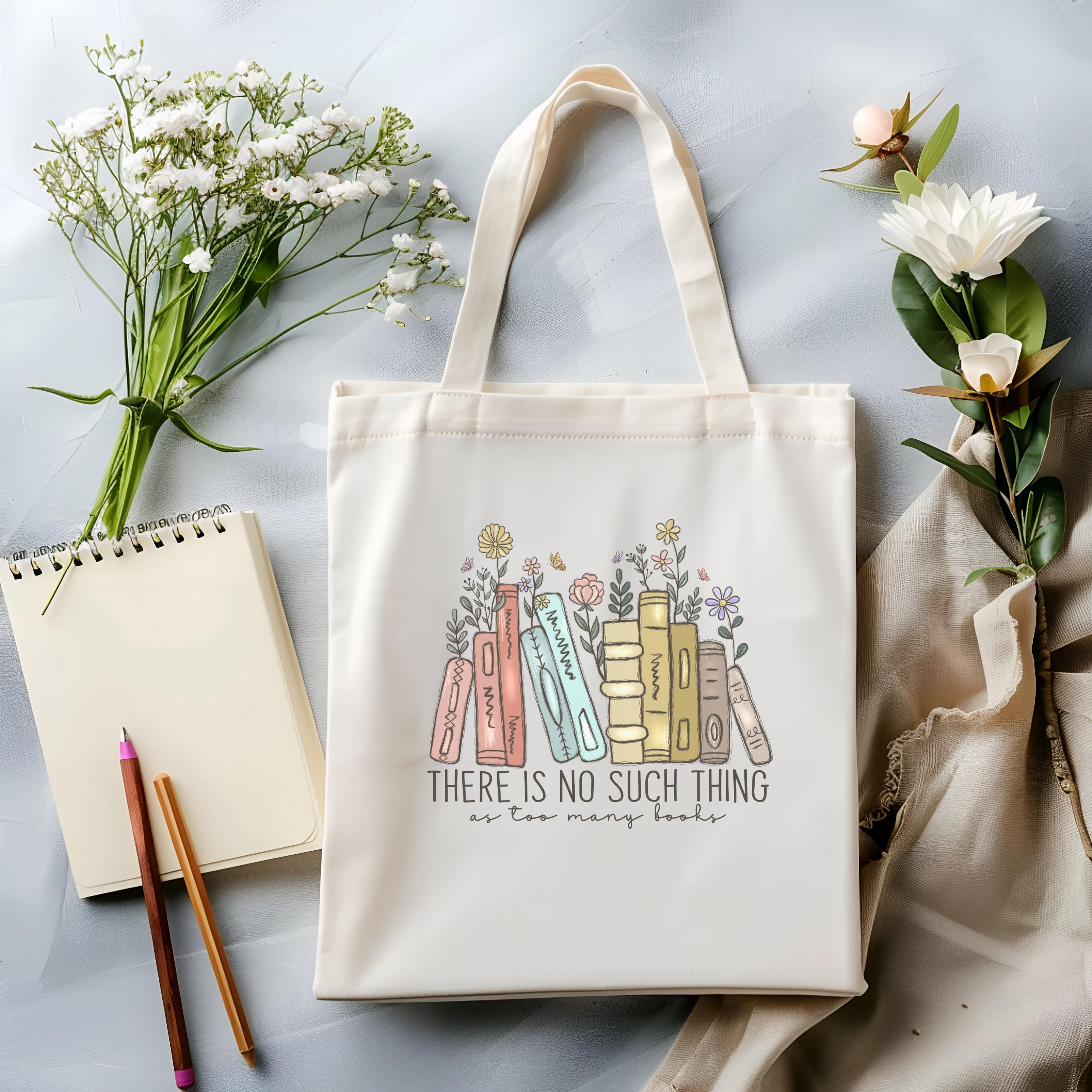 There's No Such Thing As Too Many Books Canvas Tote Bag