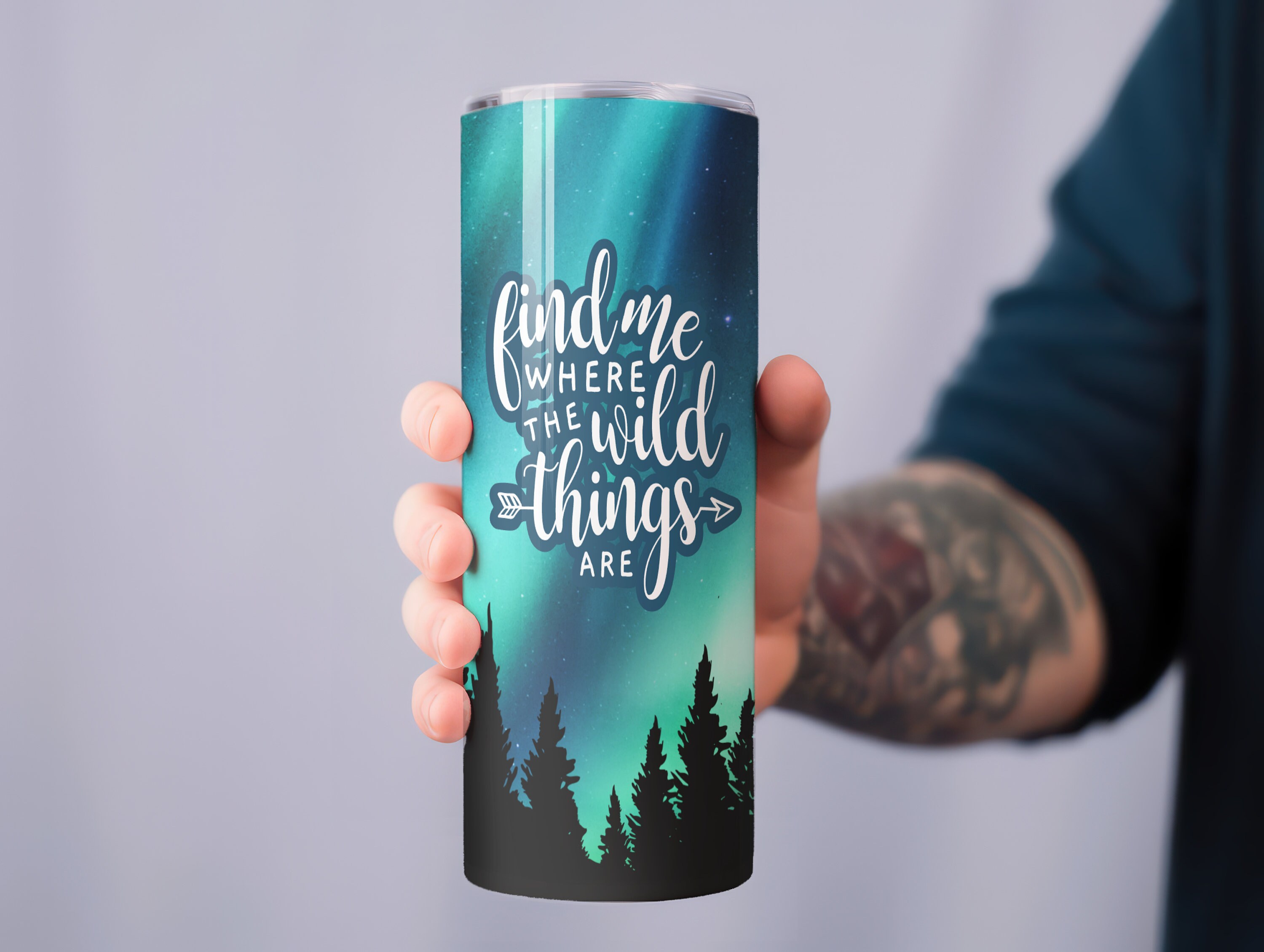 Find Me Where The Wild Things Are 20oz Insulated Hot/Cold Stainless Steel Tumbler
